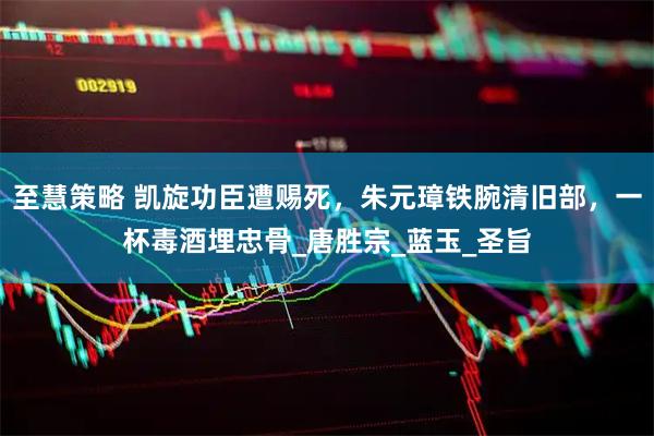 至慧策略 凯旋功臣遭赐死，朱元璋铁腕清旧部，一杯毒酒埋忠骨_唐胜宗_蓝玉_圣旨