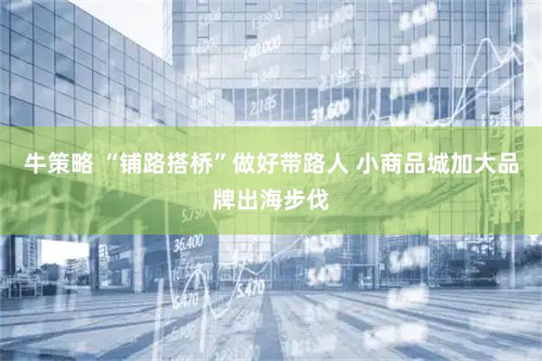 牛策略 “铺路搭桥”做好带路人 小商品城加大品牌出海步伐